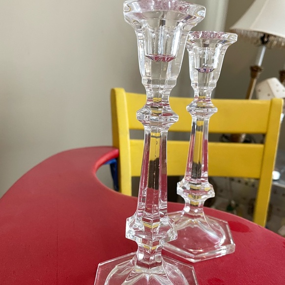 2 Lead Crystal Candlestick Holders - Picture 3 of 3